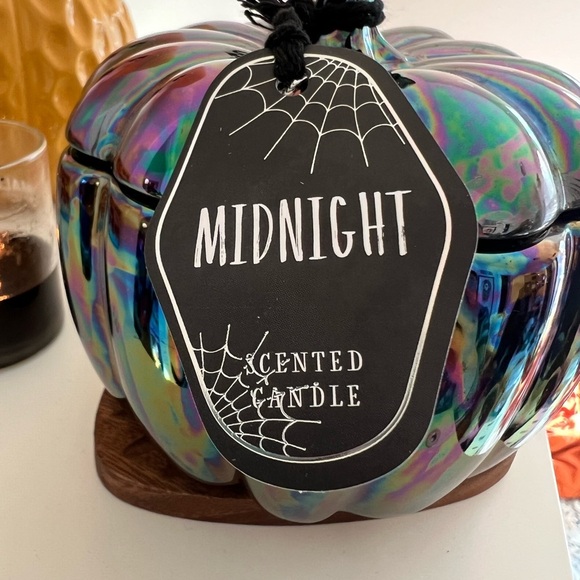 Midnight Iridescent Pumpkin 12oz Scented Candle - Picture 2 of 4